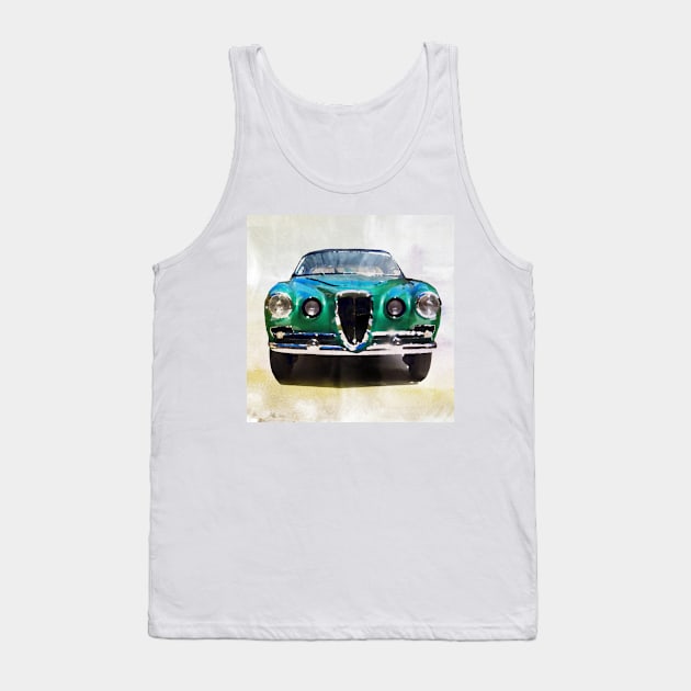 Vintage Alfa Romeo in watercolor Tank Top by thelazypigeon